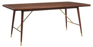 Kentona Wooden Dining Table In Dark Walnut