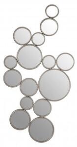 Zaria Large Multi Circle Wall Mirror In Antique Silver Frame