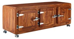 Merova Wooden TV Stand With 3 Doors In Brown