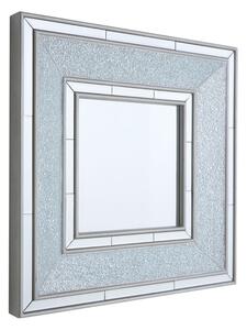 Wilmer Square Wall Bedroom Mirror In Antique Silver Frame