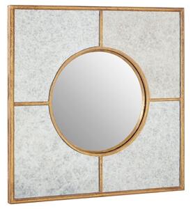 Zaria Art Deco Wall Bedroom Mirror In Warm Gold Frame