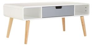 Milova Wooden Coffee Table With 1 Drawer In White And Grey