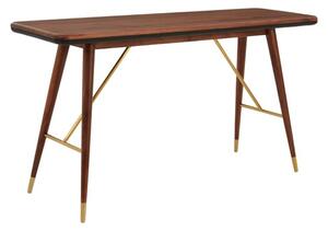 Kentona Wooden Console Table In Dark Walnut