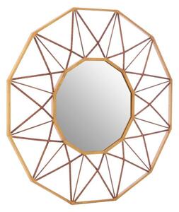 Zaria Geo Wall Bedroom Mirror In Antique Gold Frame