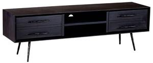 Madoca Wooden TV Stand With 2 Drawers And 1 Shelf In Dark Grey