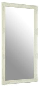 Zelman Wall Bedroom Mirror In White And Brushed Gold Frame