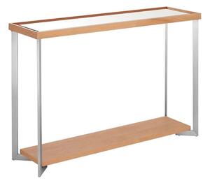 Kensick Rectangular Mirrored Glass Console Table In Natural