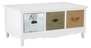 Waymore Wooden Coffee Table With 3 Drawers In White