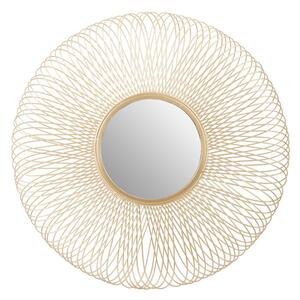 Casa Round Wall Mirror In Gold Twisted Wired Frame