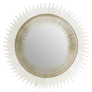 Casa Round Wall Mirror In Spoke Pewter Frame