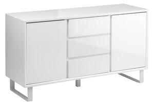 Martos High Gloss Sideboard With 2 Doors And 3 Drawers In White