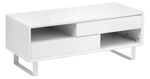 Martos High Gloss Coffee Table With 2 Drawers In White