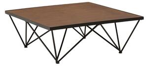 Ashbling Wooden Coffee Table With Black Metal Frame In Natural