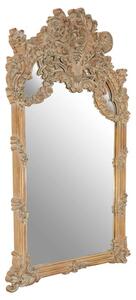 Sarnia Baroque Design Wall Bedroom Mirror In Muted Ivory Frame