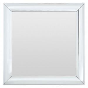 Recon Square Wall Bedroom Mirror In Thick Silver Frame