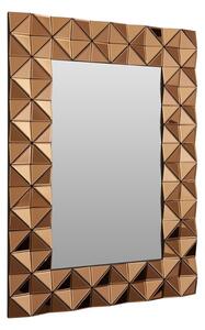 Brice Rectangular Wall Bedroom Mirror In Copper Frame