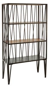 Ashbling 3 Tiers Wooden Shelving Unit In Natural And Black