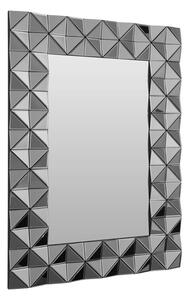 Brice Rectangular Wall Bedroom Mirror In Silver Frame