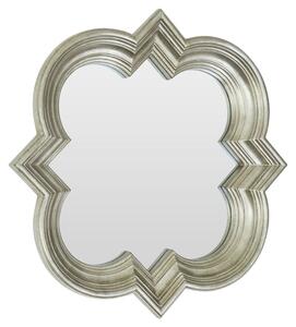 Sims Arabesque Design Wall Mirror In Weathered Silver Frame