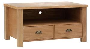 Westic Wooden TV Stand With 2 Drawers In Natural