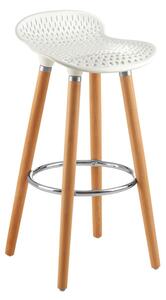 Porrima Plastic Seat Bar Stool In Matte White