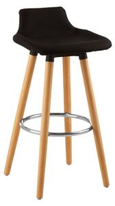 Porrima Fabric Seat Bar Stool In Black