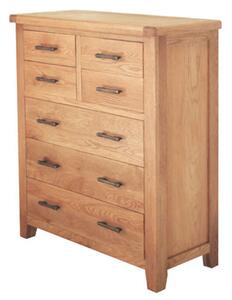 Hampshire Wooden Chest Of Drawers In Oak With 7 Drawers