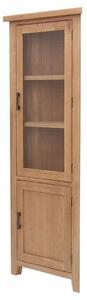 Hampshire Wooden Corner Display Cabinet In Oak