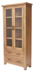 Hampshire Wooden Display Cabinet In Oak