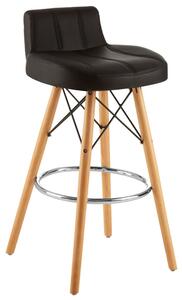 Porrima Faux Leather Effect Bar Stool In Black