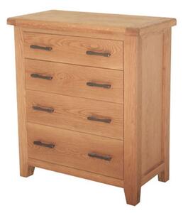 Hampshire Wooden Chest Of Drawers In Oak With 4 Drawers