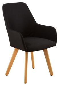 Porrima Fabric Upholstered Leisure Bedroom Chair In Black