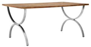 Greytok Wooden Dining Table With Steel Legs In Natural