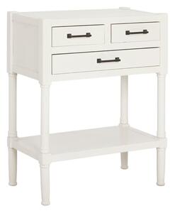 Heritox Wooden 3 Drawers Console Table In White