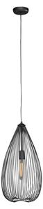 Lavish Iron Teardrop Pendant Light In Black