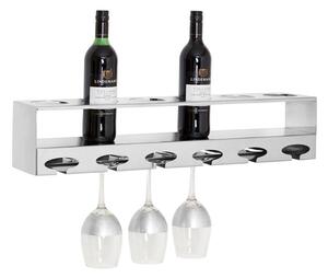 Kurhah 6 Bottles Steel Wine Rack In Silver