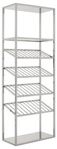 Markeb Stainless Steel Bar Shelving Unit In Silver