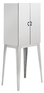 Alluras Wooden 2 Doors Storage Cabinet In Silver