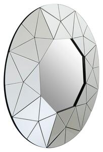 Rona Round Wall Bedroom Mirror In Silver Mirrored Frame