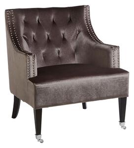 Darligo Upholstered Velvet Armchair In Grey