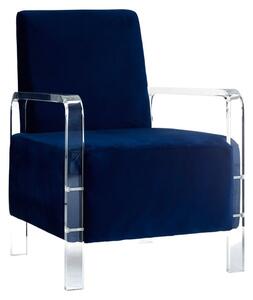 Clarox Upholstered Velvet Accent Chair In Blue