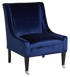 Dowten Upholstered Velvet Accent Chair In Blue