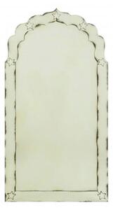 Raze Arched Star Detail Wall Mirror In Antique Brass Frame