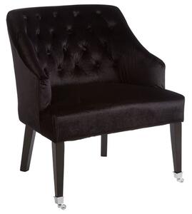 Darwo Upholstered Velvet Armchair In Black