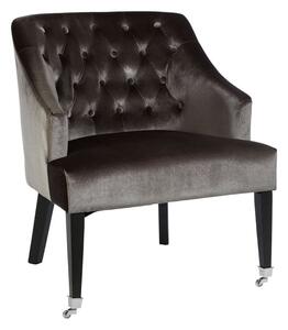 Darwo Upholstered Velvet Armchair In Grey