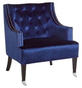 Darligo Upholstered Velvet Armchair In Blue