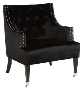 Darligo Upholstered Velvet Armchair In Black