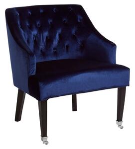 Darwo Upholstered Velvet Armchair In Blue