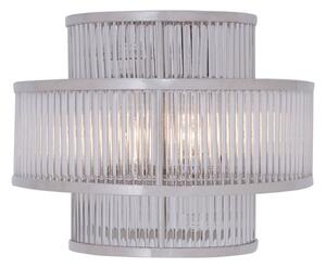 Salas Ribbed Pattern 3 Tier Wall Light In Nickel