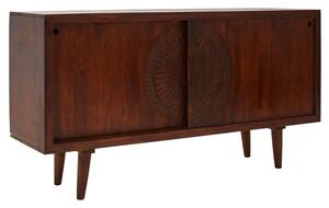 Venota Wooden Sideboard With 2 Sliding Doors In Rich Walnut